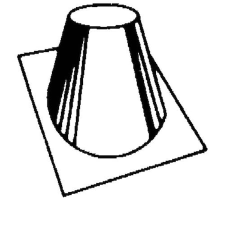 Designs-Done-Right Roof Flashing 0-12 - 6-12 Pitch for 12 Inch Chimney Pipe  For Wood Fireplace DE3244840